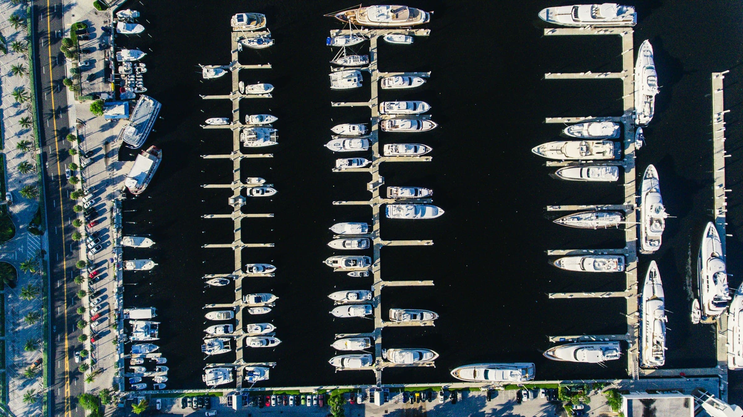 Aerial view of the Fort Lauderdale Intracoastal Waterway